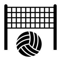 icono de descarga premium del juego de voleibol vector