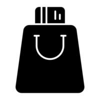 A unique design icon of shopping bag vector