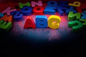 Colorful ABC  Letters made of wood photo