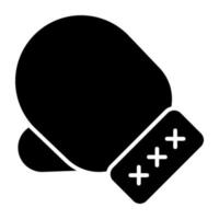 A hand covering icon, solid design of gloves vector