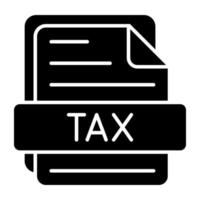 An icon design of tax paper vector