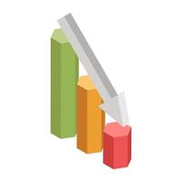 Creative design icon of chart vector