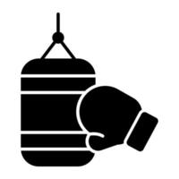 un icono de diseño moderno de saco de boxeo vector