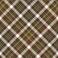 Seamless pattern in stylish green and brown colors for plaid, fabric, textile, clothes, tablecloth and other things. Vector image. 2