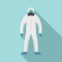 Man in radiation costume icon, flat style vector