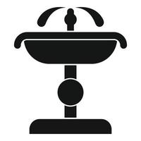 icono de fuente de agua potable de arquitectura, estilo simple vector