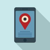 Hunting phone location icon, flat style vector