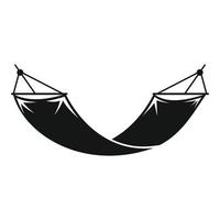 Garden hammock icon, simple style vector