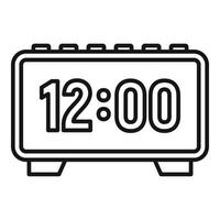 Digital alarm clock repair icon, outline style vector