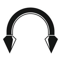 Accessory piercing icon, simple style vector