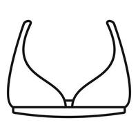 Bikini bra icon, outline style vector