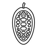 Durian fruit icon, outline style vector