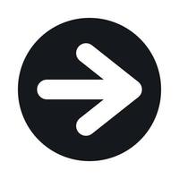 Arrow in circle icon, simple style vector