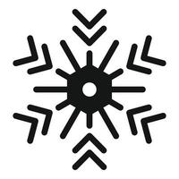 Texture snowflake icon, simple style vector