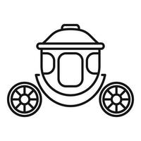 Luxury brougham icon, outline style vector