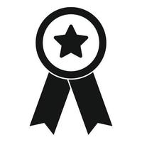 Video game emblem icon, simple style vector