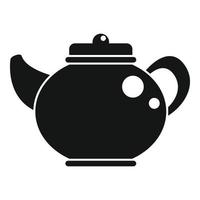 Ceramic tea pot icon, simple style vector