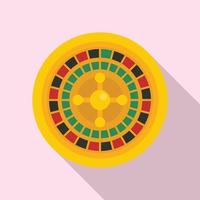 Fortune roulette icon, flat style vector