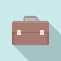 Briefcase icon, flat style vector