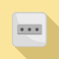 Power socket icon, flat style vector