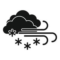 Zero blizzard icon, simple style vector