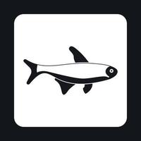 Trout fish icon, simple style vector