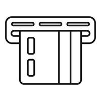 Atm credit card icon, outline style vector