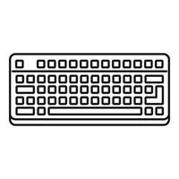 icono de teclado de botón, estilo de contorno vector