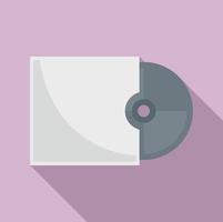 icono de disco de cd de almacenamiento, estilo plano vector