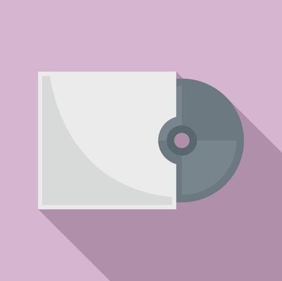 Storage cd disk icon, flat style