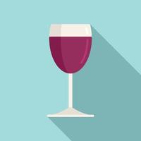 Tasting wine glass icon, flat style vector