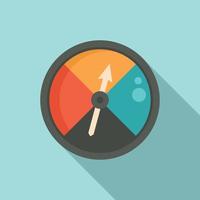 Analog barometer icon, flat style vector