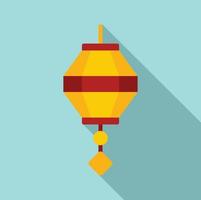 Painting chinese lantern icon, flat style vector