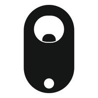 Portable bottle-opener icon, simple style vector