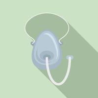 Anesthesia face mask icon, flat style vector