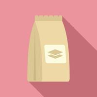 Tiles glue sack icon, flat style vector