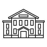 City university icon, outline style vector