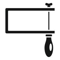 Carpenter coping saw icon, simple style vector