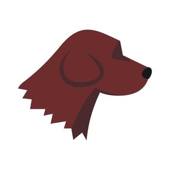 icono de perro beagle, estilo plano vector