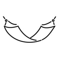 Garden hammock icon, outline style vector