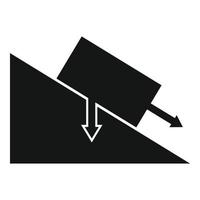 Science angle object gravity icon, simple style vector