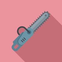 Handle chainsaw icon, flat style vector