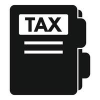 Tax folder icon, simple style vector