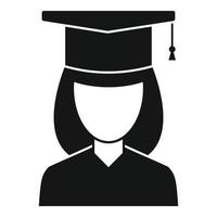 Internship graduated icon, simple style vector