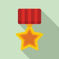 Video game gold medal icon, flat style vector