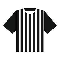 icono de camiseta de árbitro de fútbol, estilo simple vector