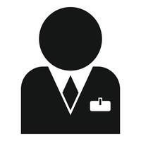 Professional manager icon, simple style vector