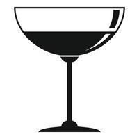 Party wineglass icon, simple style vector