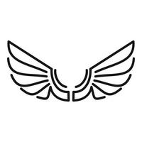 Tattoo wings icon, outline style vector