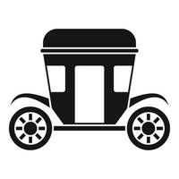 Antique brougham icon, simple style vector